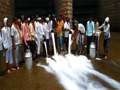 Milk goes in the drain